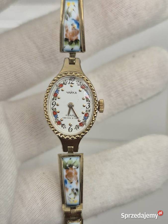 Piękny zegarek porcelanka CzajkaChaika Chorzów