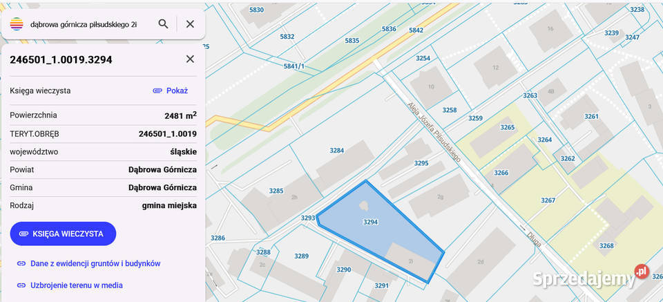 Nieruchomość w Dąbrowie Górniczej al J Sprzedaż Dąbrowa Górnicza