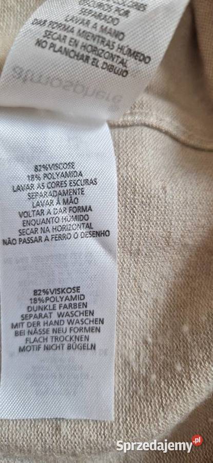 swetr z cekinami ćwiekami r 40 L beżowy
