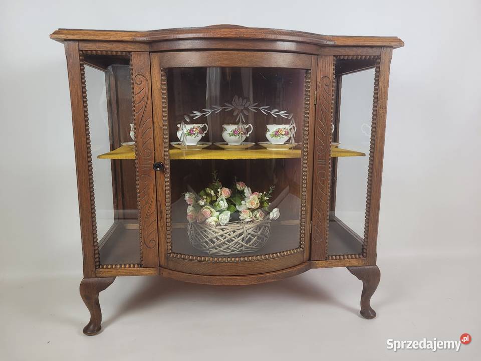 Herbaciarka dębowa gięta szyba Białogard