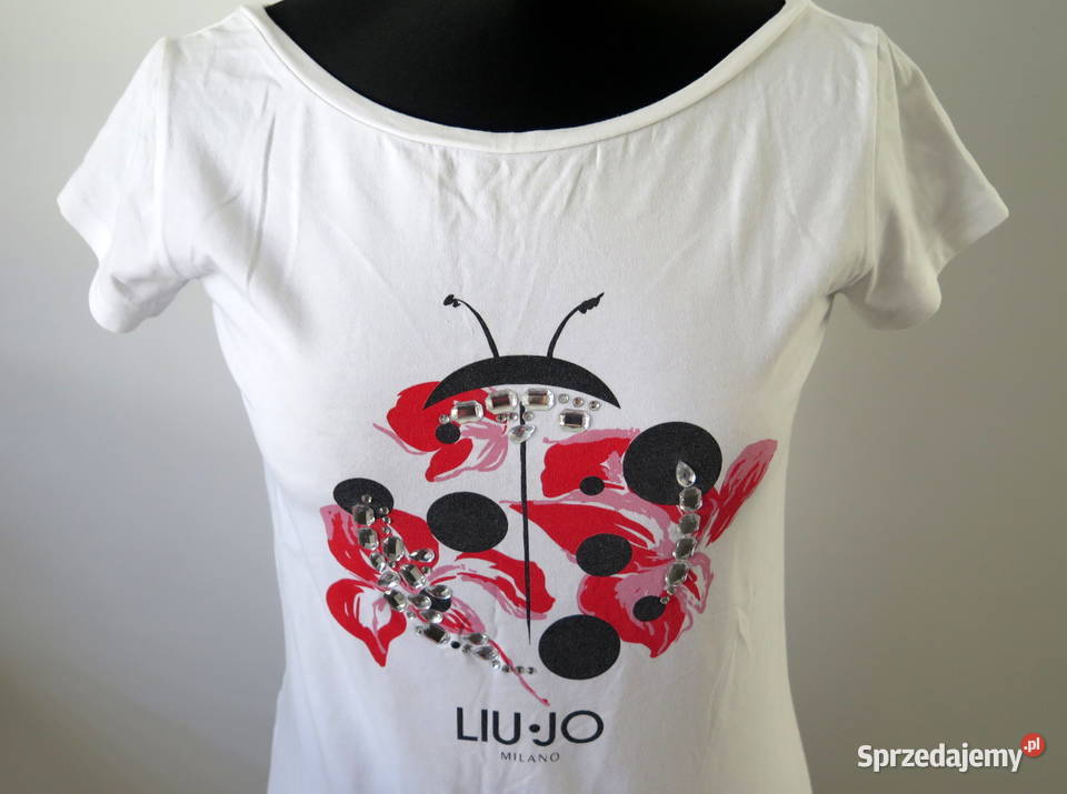 Nowa biała koszulka tshirt Liu Jo Milano r M 38 Topy i koszulki
