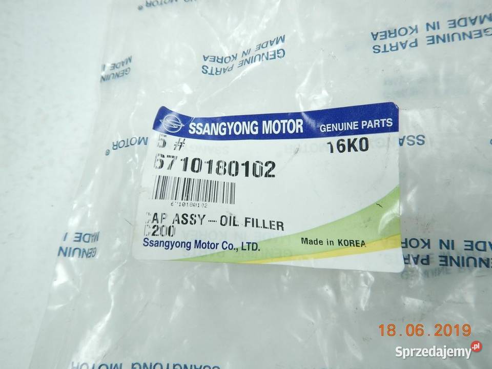 KOREK WLEWU OLEJU SSANGYONG KORANDO 10 20 D ASO