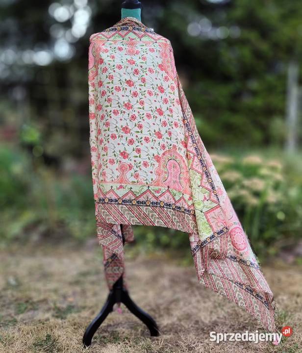 Duża lekka chusta chustka indyjska dupatta pareo Pozostałe zachodniopomorskie Szczecin