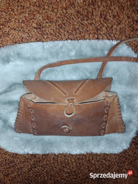 Torebka Kopertówka Vintage Skóra Naturalna Na ramię  podkarpackie Rzeszów