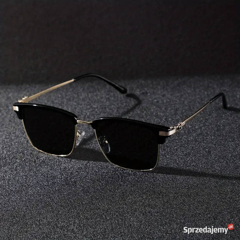 NOWE męskie metalowe stylowe okulary Iłża