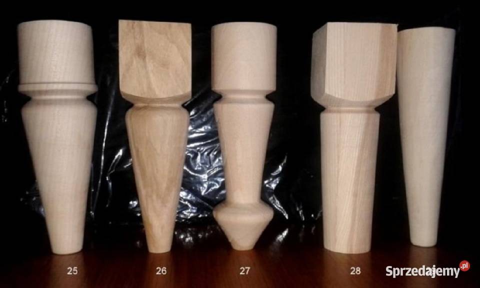 Nogi drewniane do stołu krzeseł Pozostałe Lubań