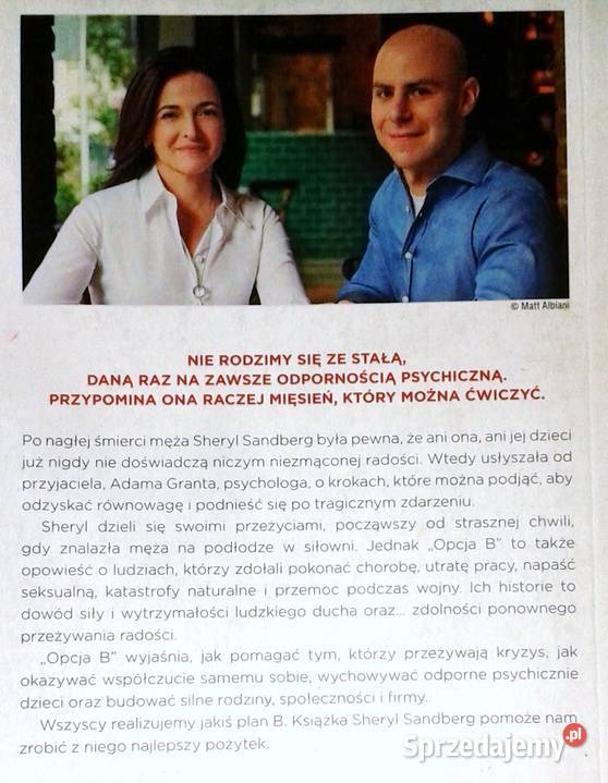 B radzić sobie z traumą stracie Sheryl Sandberg Pozostałe Pozostałe