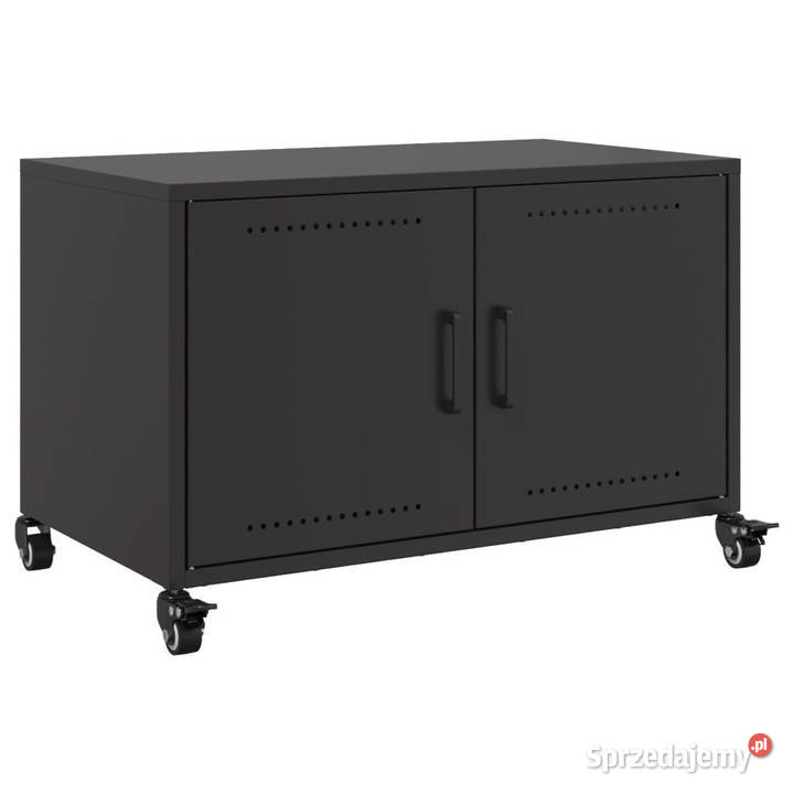 Szafka RTV czarna 68x39x435 stal WM846638 Warszawa sprzedam