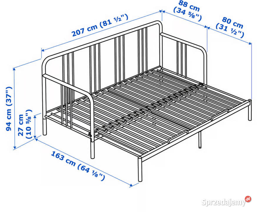 SPRZEDAM Rama łóżka FYRESDAL IKEA 80cm Przemyśl