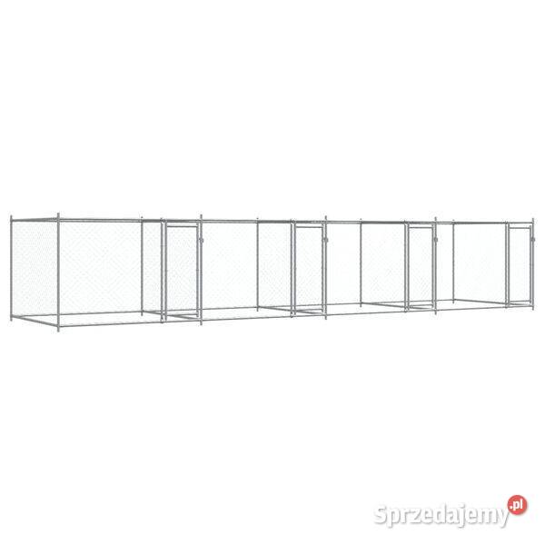 vidaXL Klatka psa z drzwiami szara 8x2x15 m mazowieckie Warszawa