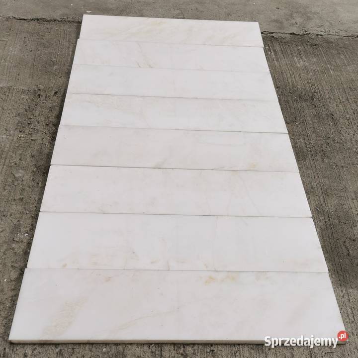 Płytki marmurowe Bianco Rhino 60x20x2 poler Przemyśl