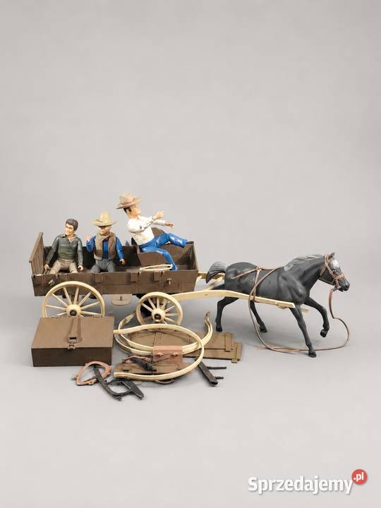 Unikat 1966 Wóz Bonanza 4in1 Wagon Figurki i Koń Poddębice