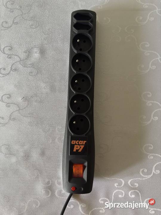 Listwa zasilająca ACAR P7 5 gniazd z uziemieniem Instalacje Czerwionka-Leszczyny
