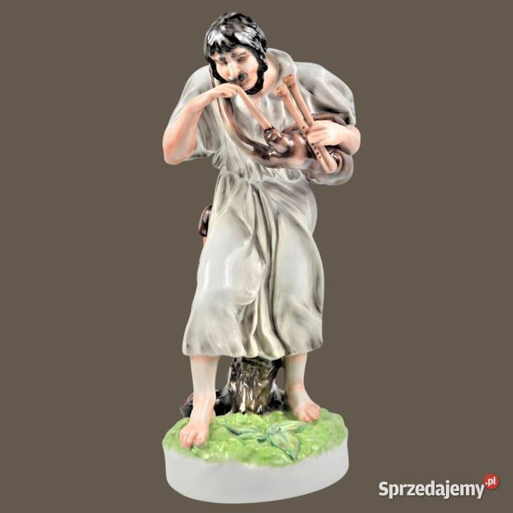 Dudziarz kobziarz porcelana Zsolnay Węgry wys42 Warszawa