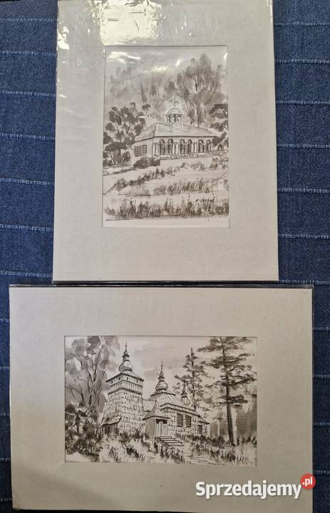 Komplet dwóch OBRAZÓWRYSUNKÓW Andrzeja Piszczka Lublin