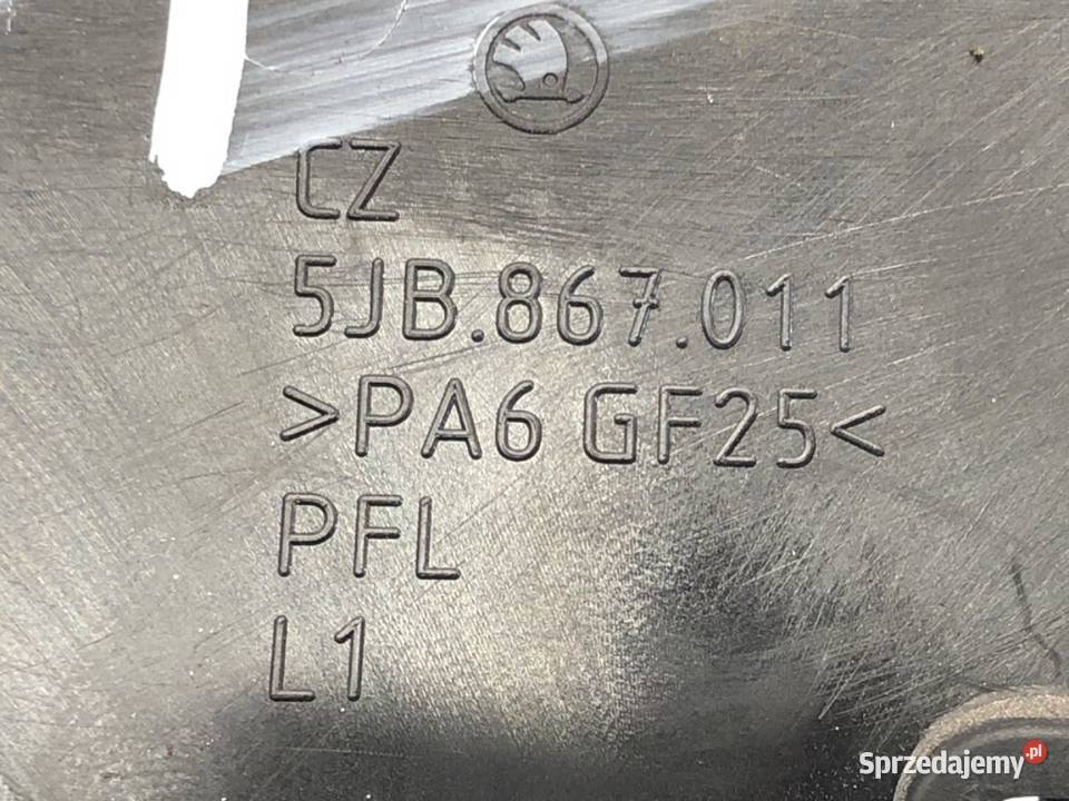 KLAMKA WEWNĘTRZNA LEWY TYŁ SKODA RAPID 5JB867011 osobowe