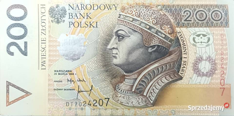 Banknot 200 radar warmińsko-mazurskie Iława