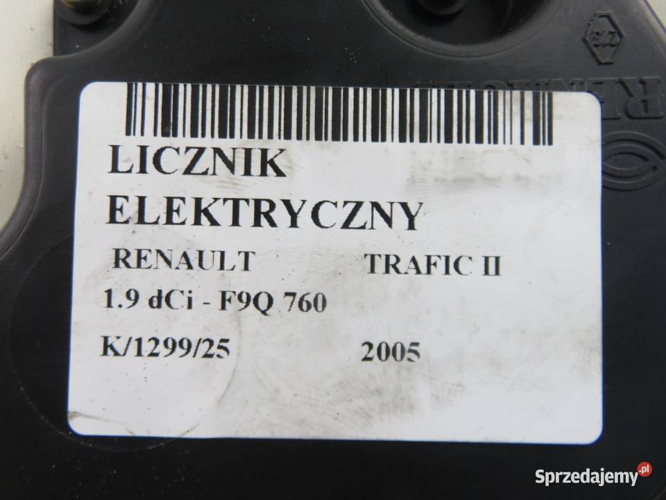 LICZNIK RENAULT TRAFIC II 19 dCi P8200279062B małopolskie sprzedam