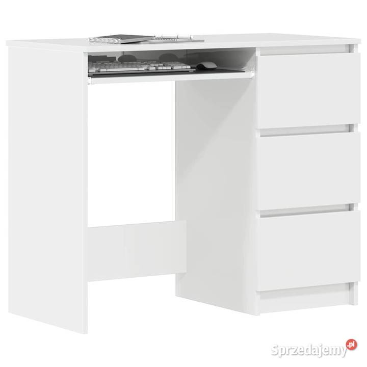 vidaXL Biurko białe z połyskiem 90x45x76 Biurka mazowieckie Warszawa