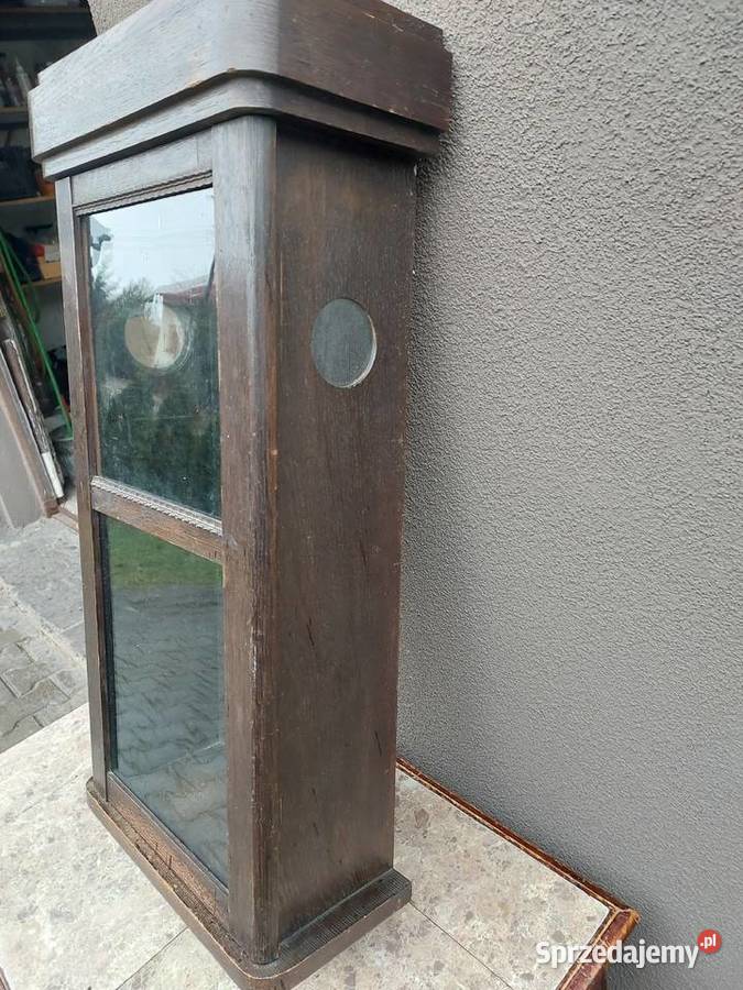 Szafka witrynka ze skrzyni starego zegara ciemna Tczew