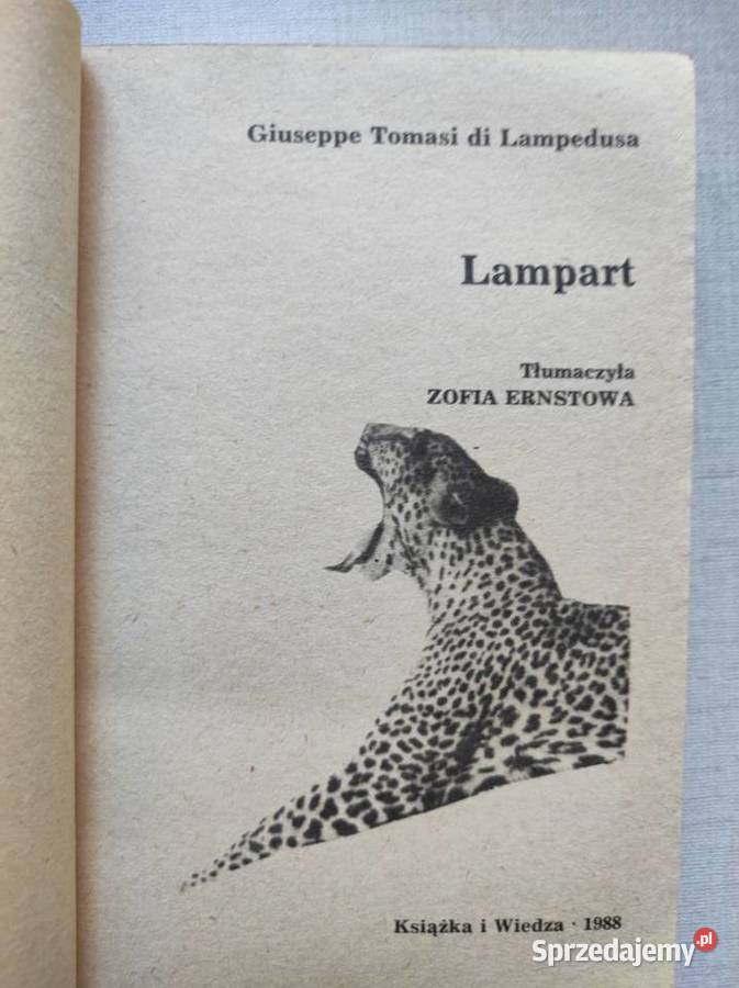 Lampart Lampedusa książka powieść włoska Kielce