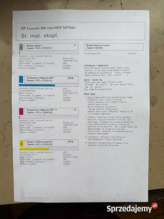 Urządzenie wielofunkcyjne HP LaserJet Pro 500 Włocławek