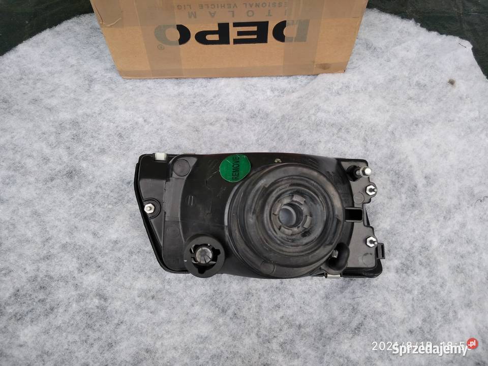 Leflektor lampa czarna fiat cinquecento Depo PP Wierszyno