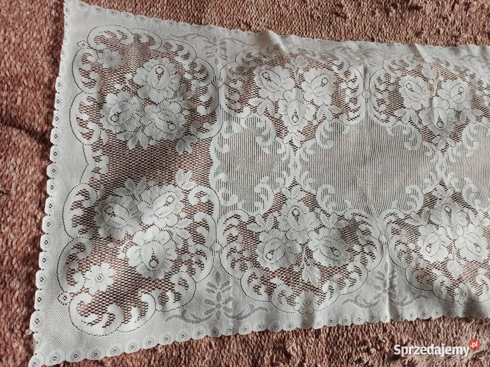 Serwetka obrus biały 116x62 opolskie Głuchołazy