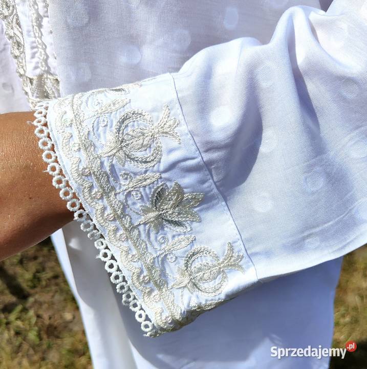 Długa biała tunika S 36 orient Indie kameez biały Szczecin