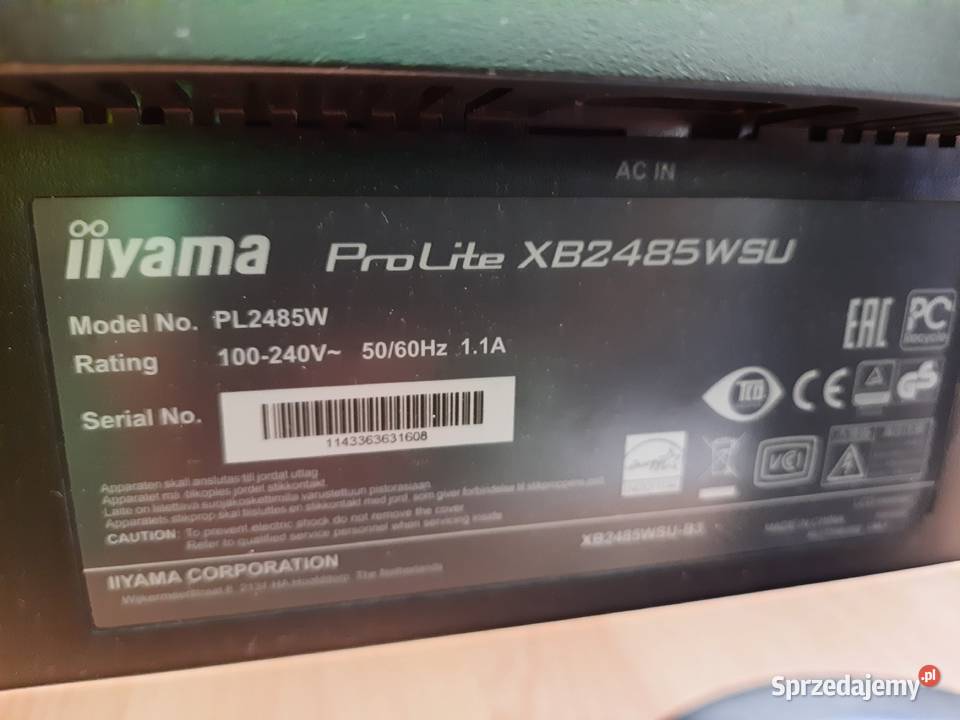 Monitor 24 iiyama Pro lite XB2485WSU Bucze sprzedam