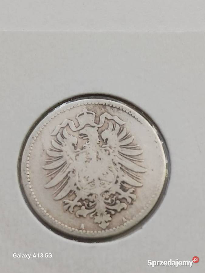 1 Marka Prusy 1876 r 2 mennica A Konin