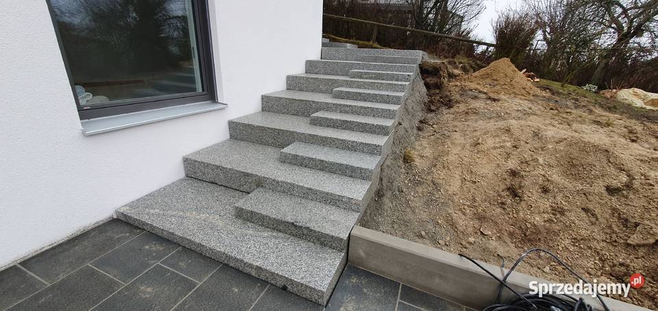 GRANITOWE SCHODY stopnie granitowe Strzegom Schody zewnętrzne Szczecin