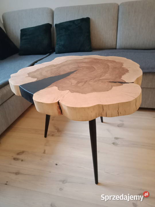 Stolik kawowy z żywicą 60cm Dom i Ogród Siedlce