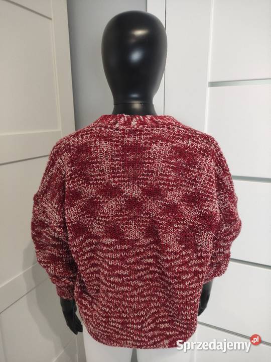 Sweter damski na guzikach kardigan bordowy Moda i Styl wielkopolskie Poznań