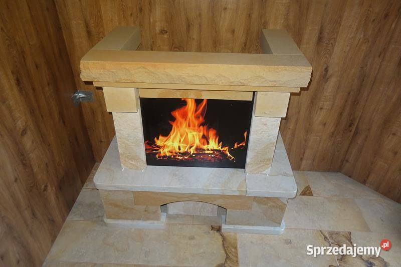 Kominki zabudowy obudowy kominkowe z kamienia Wielgomłyny
