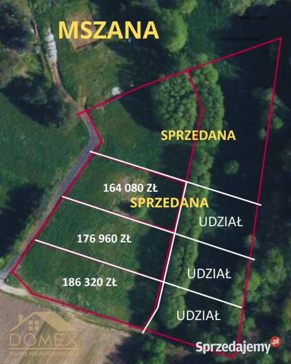 Działka 2051 metrów Mszana sprzedam
