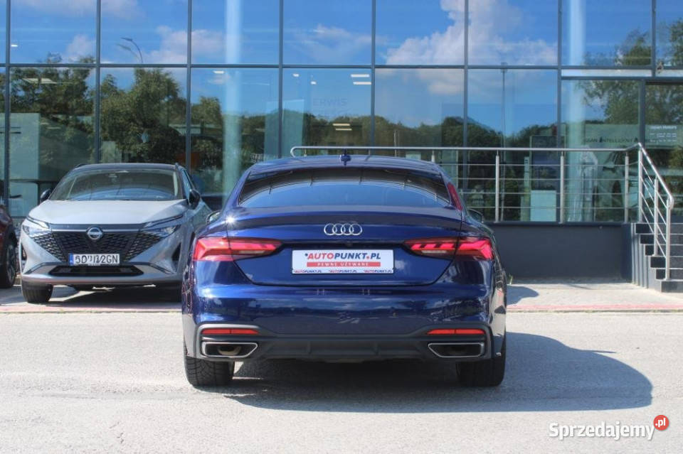 Audi A5 2020r Carplay Panorama Skóra BLIS FV23 Rok produkcji 2020 Kraków