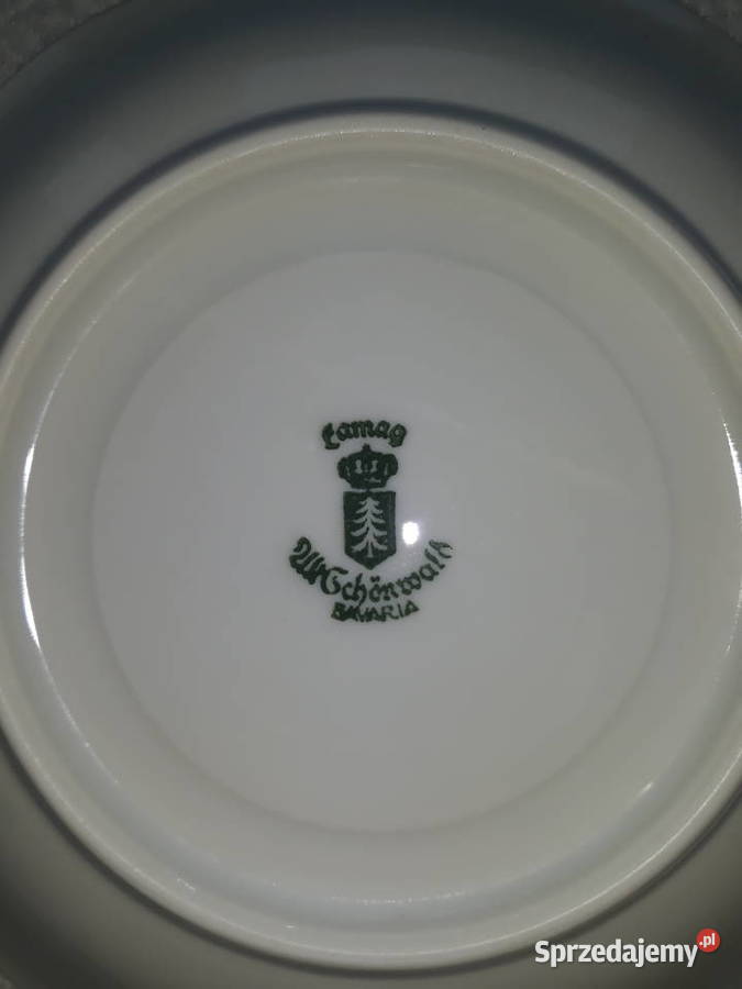 talerz talerze porcelana w kwiatki złocenia Gdańsk