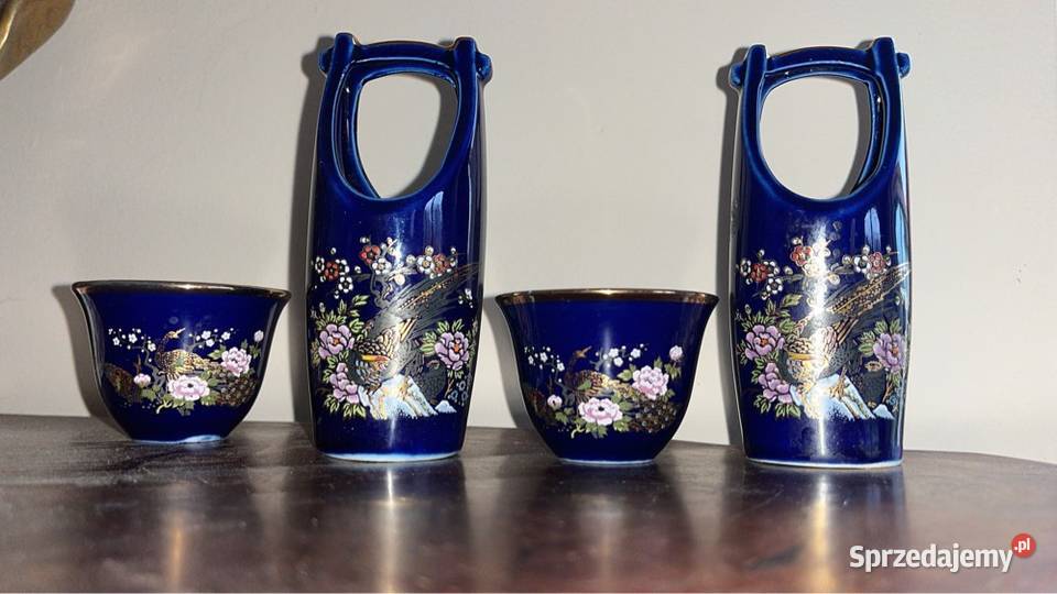 Wazon Pojemnik Ptaki rajskie Kobalt Wiaderka Porcelana i szkło Gdańsk sprzedam