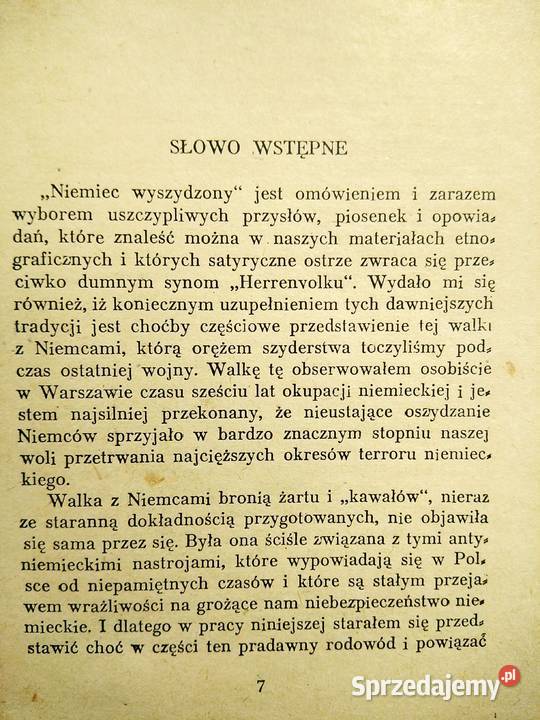 Niemiec wyszydzony satyra okupacyjna unikatowe sprzedam