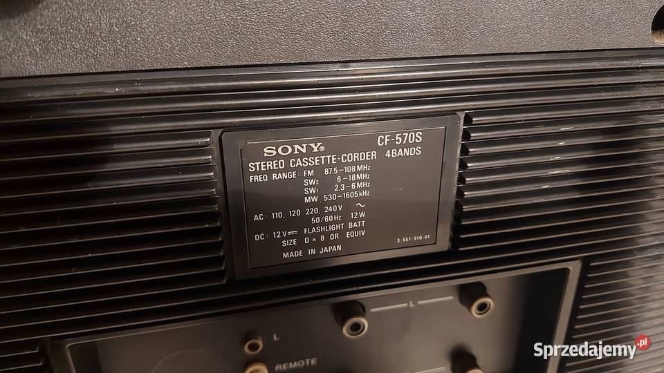 Radiomagnetofon SONY CF570S 1974 sprawny Katowice