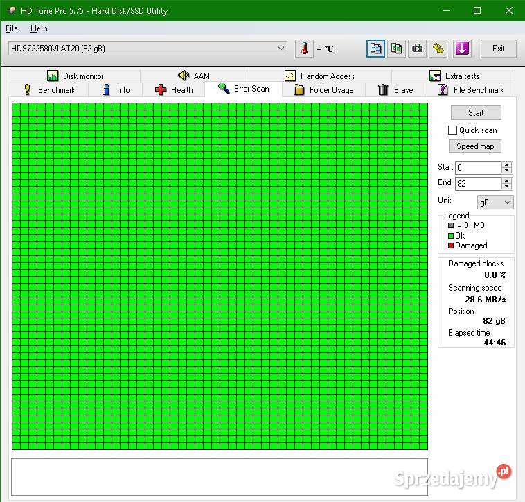 009 HDD Hitachi Deskstar HDS722580VLAT20 ATAIDE Łódź sprzedam