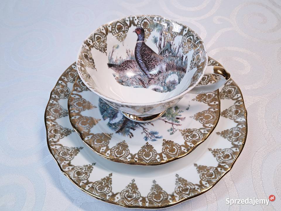 Filiżanka 2 talerzyki trio Royal Collection Strzelce Krajeńskie sprzedam
