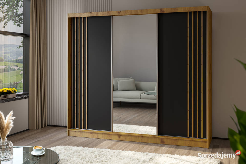 duża szafa sypialniana 240 drzwi przesuwne 216cm pomorskie Sopot