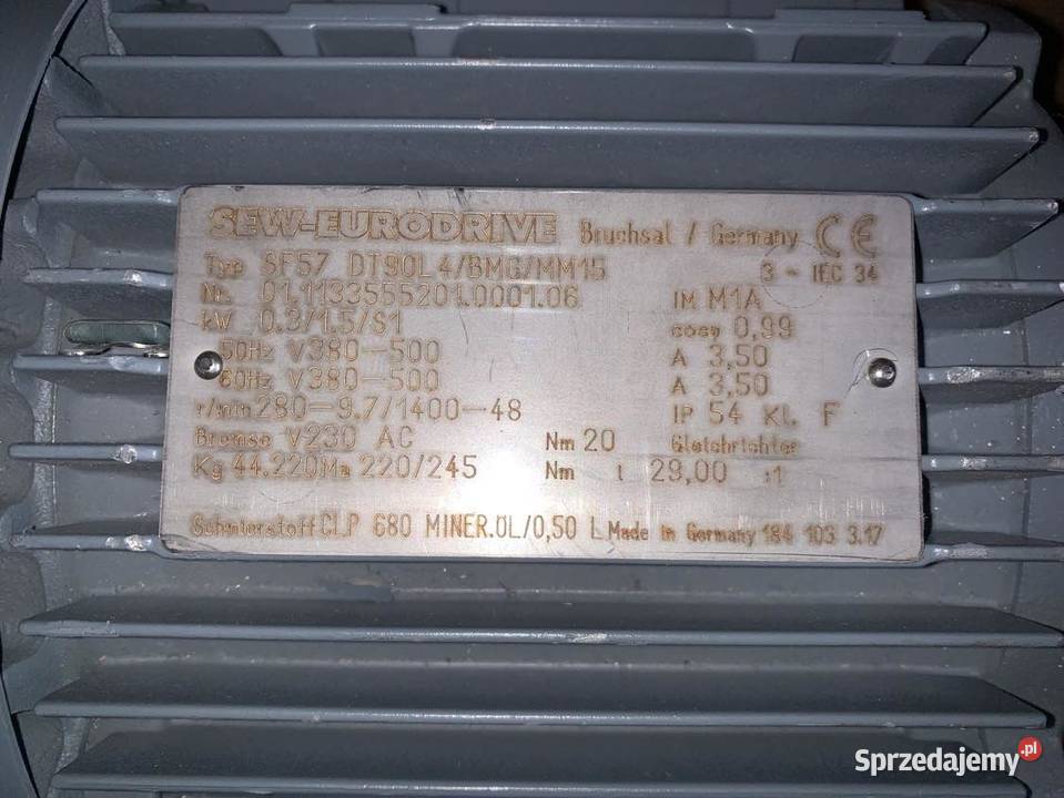SEW Eurodrive SF57 DT90L4BMGMM15 15kW 35A Warszawa sprzedam