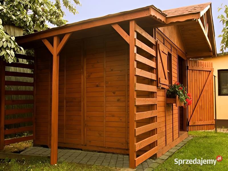 DOMEK ZEBRA OGRODOWY DACH DWUSPADOWY DREWNIANY Parzymiechy sprzedam
