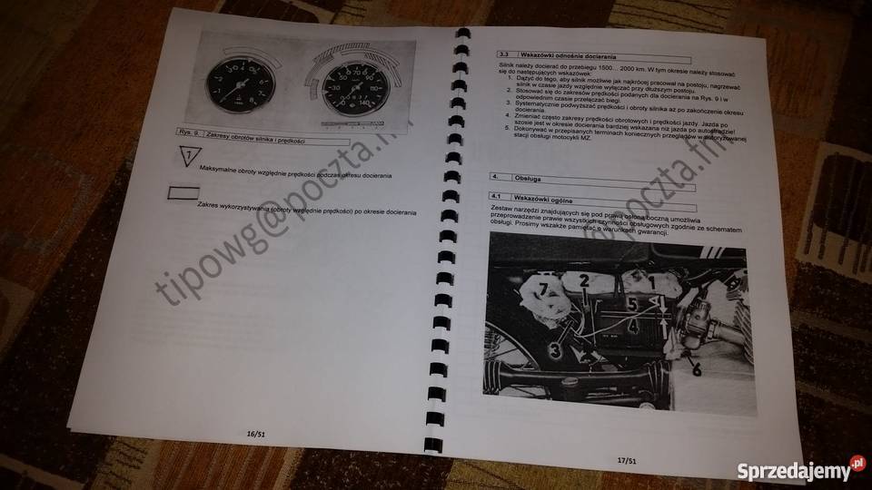 Instrukcja obsługi MZ ETZ 250 katalog mazowieckie Garwolin sprzedam