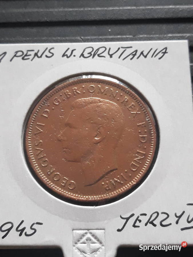 1 Pens Wielka Brytania Jerzy VI 1945 r Konin