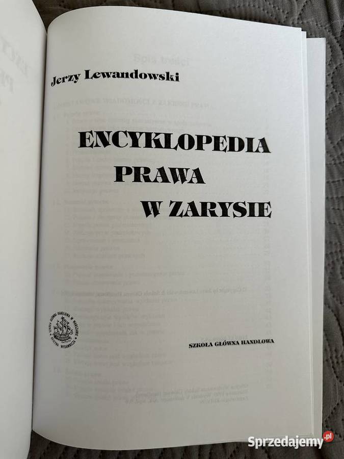 ENCYKLOPEDIA PRAWA W ZAKRESIE JLewandowski Warszawa