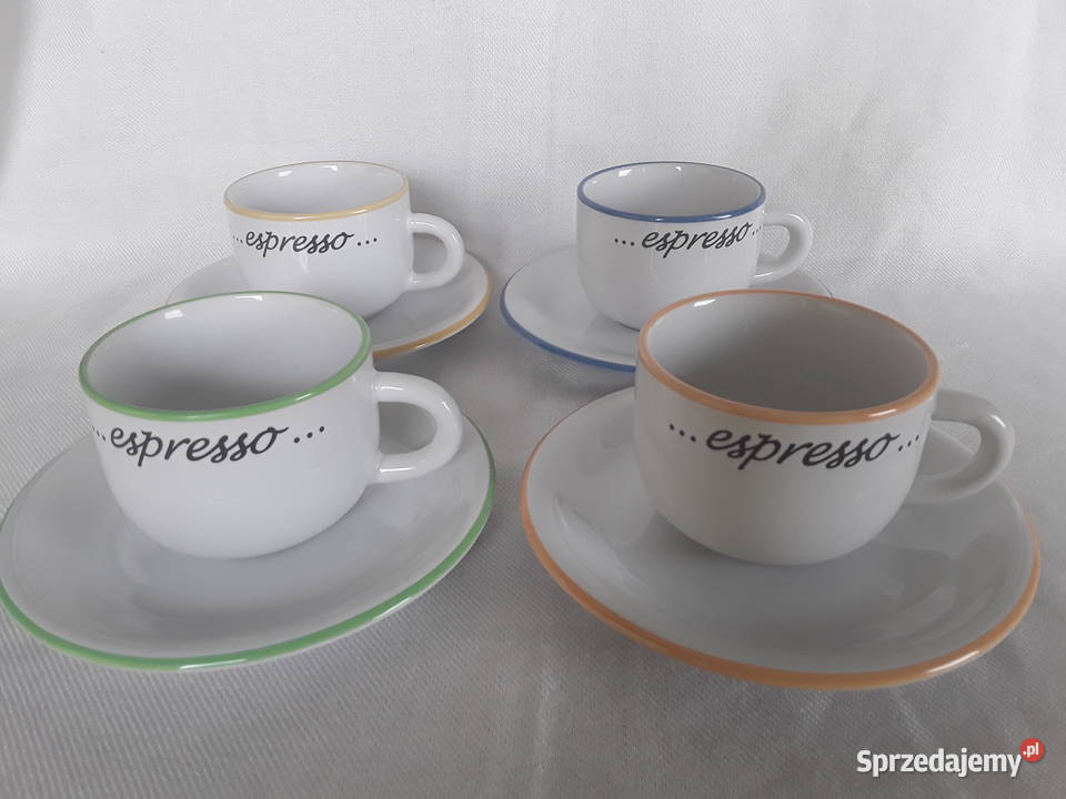 Filiżanka ze spodkiem 4 X ESPRESSO lubelskie